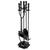 颜色: black, Hivvago | 31 Inch 5 Pieces Hearth Fireplace Fire Tools Set