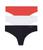 color Tuscan Terra Cotta/White/Black, Calvin Klein | Invisibles 3-Pack Thong
