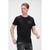 color Black, RON TOMSON | Men's Modern Fitted Panel T-shirt