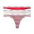 商品第3个颜色Tapioca/exact/rainer Stripe_red Carpet, Calvin Klein | Carousel Cotton 3-Pack Thong Underwear QD3587