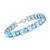 颜色: 7 in, Ross-Simons | Ross-Simons Swiss and Sky Blue Topaz Bracelet in Sterling Silver