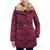 商品第5个颜色Merlot, Michael Kors | Women's Faux-Fur-Collar Hooded Down Puffer Coat, Created for Macy's