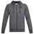 color Pitch Gray Lt Hthr/Onyx White, Under Armour | Under Armour Rival Fleece LC Logo Full-Zip Hoodie - Men's