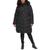 商品Calvin Klein | Women's Plus Size Faux-Fur-Trim Hooded Puffer Coat, Created for Macy's颜色Black