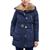 商品第4个颜色Dark Navy, Michael Kors | Women's Faux-Fur-Collar Hooded Down Puffer Coat, Created for Macy's