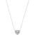 Michael Kors | Sterling Silver or 14k Rose Gold-plated Sterling Silver Tapered Baguette Heart Pendant Necklace, 颜色Silver