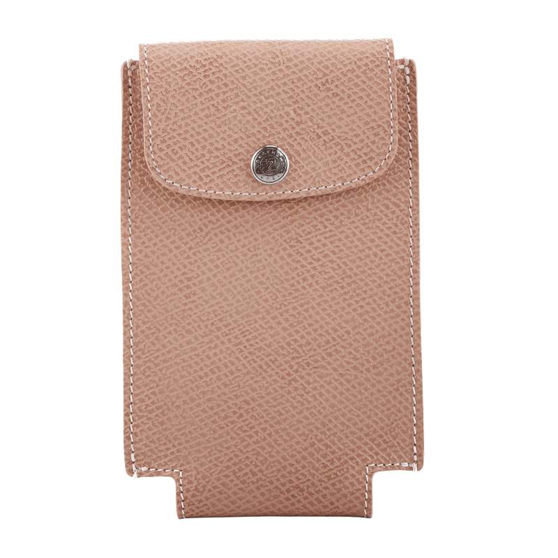商品第2个颜色粉色, Longchamp | 珑骧 LONGCHAMP 奢侈品 女士灰色皮质挂脖钱包卡包卡夹34177 H56 P64