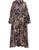商品MOMONI | Cannes Dress In Printed Silk Twill颜色noir / rouge