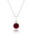 颜色: garnet, Nicole Miller | Sterling Silver Round Gemstone Hexagon Pendant Necklace on 18 Inch Chain