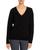 color Black, Vince | Weekend V Neck Cashmere Sweater