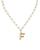 颜色: F, Ettika Jewelry | Paperclip Link Chain Initial Pendant Necklace in 18K Gold Plated, 18"