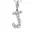 颜色: INITIAL J, Meira T | 14K White Gold Diamond Intial Single Stud Earring