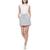 商品Calvin Klein | Women's Colorblocked Skirt颜色Pearl Grey Heather/White