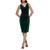 商品Kensie | Women's Cowlneck Sleeveless Velvet Dress颜色Emerald