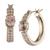 color Gold, Givenchy | Silver-Tone Pavé Crystal & Blue Crystal Hoop Earrings, 0.44"