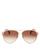 color GOLD/BROWN GRADIENT, Salvatore Ferragamo | Women's Brow Bar Aviator Sunglasses, 60mm