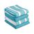 颜色: Breeze, T-Fal | Solid and Stripe Waffle Kitchen Towel, Set of 4