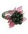 颜色: Emerald, Saro Lifestyle | Flower and Leaves Design Beaded Napkin Ring, Set of 4