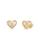 商品Kate Spade | Rock Solid Crystal Heart Stud Earrings in Gold Tone颜色Clear/Gold