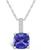 颜色: White Gold, Macy's | Tanzanite (2-1/3 Ct. t.w.) and Diamond Accent Pendant Necklace