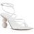 商品第2个颜色White Smooth, INC International | INC Womens Lilliana Faux Leather Toe Post Ankle Strap