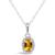 颜色: Citrine, Macy's | Gemstone and Diamond Accent Pendant Necklace in Sterling Silver