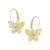 商品Essentials | Cubic Zirconia Butterfly Drop Earring in Silver Plate, Gold Plate or Rose Gold Plate颜色Gold