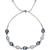 商品第1个颜色Silver, Givenchy | Crystal Pear-Shape Slider Bracelet