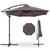 颜色: deep taupe, Best Choice Products | 10ft Offset Hanging Outdoor Market Patio Umbrella w/ Easy Tilt Adjustment