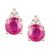 商品第8个颜色Ruby/Rose Gold, Macy's | Sapphire (7/8 ct. t.w.) & Diamond Accent Stud Earrings in 14k Yellow Gold (Also in Emerald, Ruby, Morganite & Tanzanite)