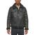 Tommy Hilfiger | Men's Faux Leather Shortie Rancher Jacket with Fleece Accents, 颜色Black