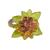 商品第4个颜色Multi, Saro Lifestyle | Flower and Leaves Design Beaded Napkin Ring, Set of 4