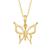 颜色: 18 in, Canaria Fine Jewelry | Canaria 10kt Yellow Gold Openwork Butterfly Pendant Necklace