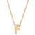 ADORNIA | 14k Gold-Plated Mini Initial Pendant Necklace, 16" + 2" extender, 颜色F