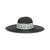 商品Karl Lagerfeld Paris | Women's Mesh Straw Wide Brim Sun Hat颜色Black