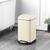 颜色: limestone beige, happimess | Betty Retro Mini 3.2-Gallon Step-Open Trash Can