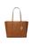 color LIGHT UMBER, Tory Burch | Perry Leather Tote