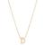 ADORNIA | 14k Gold-Plated Mini Initial Pendant Necklace, 16" + 2" extender, 颜色D