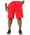color Scarlet/White, Adidas | Big & Tall Essentials Fleece 3-Stripes Shorts