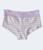 商品Aeropostale | Aeropostale Women's Striped Lace-Trim Boyshort颜色purple 541