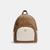 Coach | Coach Outlet Large Court Backpack In Signature Canvas, 颜色gold/khaki/chalk