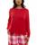 颜色: Samba 601, Roudelain | Women's Cozy Luxe Long-Sleeve Crewneck Pajama Top