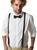 color Dark Umber, Mio Marino | Leather Y-Back Suspenders and Bow Tie Set