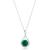 商品MAX + STONE | 14K White Gold 7mm Round Gemstone Infinity Twist Pendant, 18 inch Cable Chain颜色created emerald