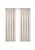 商品第4个颜色Beige, Kate Aurora | Kate Aurora Ultra Lux Faux Silk Regency Crinkle Rod Pocket Semi Sheer Curtain Panel - 52 in. W x 84 in. L, White