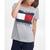 商品Tommy Hilfiger | Women's Cotton Logo T-Shirt颜色Stone Grey Heather