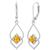 颜色: citrine, MAXCOLOR | Sterling Silver Genuine or Created 5mm Gemstone Dangle Leverback Earrings