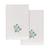 颜色: Silver, Linum Home Textiles | Textiles Turkish Cotton Botanica Embellished Fingertip Towel Set, 2 Piece