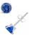 颜色: Sapphire, Macy's | Gemstone Stud Earrings in 10k White Gold