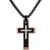 商品Esquire Men's Jewelry | Diamond Cross 22" Pendant Necklace (1/10 ct. t.w.) in Stainless Steel, Black Carbon Fiber, Created for Macy's颜色Rose